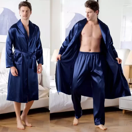 mens silk bathrobe